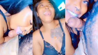 Nightclub hooker giving BJ and acting shy