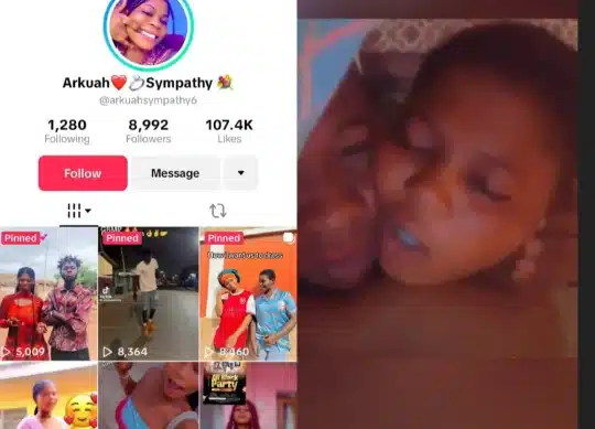 Sextape of Akosua Arkuah Sympathy trending