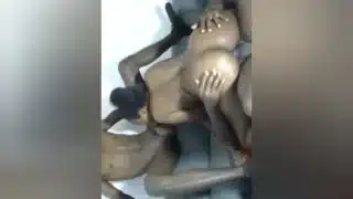 Kenyan streamers fuck in live threesome sex